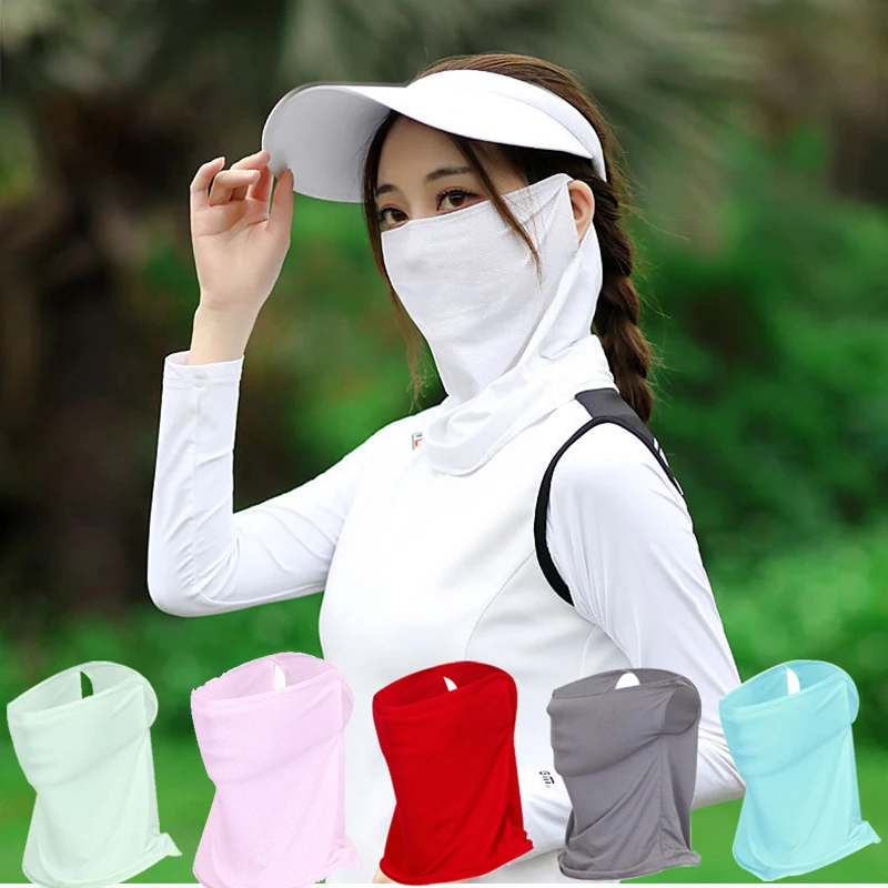 Outdoor Sunscreen Scarf Golf Outdoor Sunscreen Ice Silk Bib Men Women Collar Sport Riding Uv Protect Neckline Mask Summer Ventilation Breath