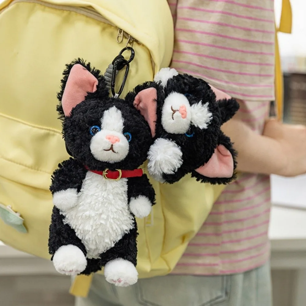 Wrist Pad Curly Cat Doll Pendant Animal Fluffy Curly Cat Plush Toy Keychain Soft Cartoon German Curly Cat Plush Doll