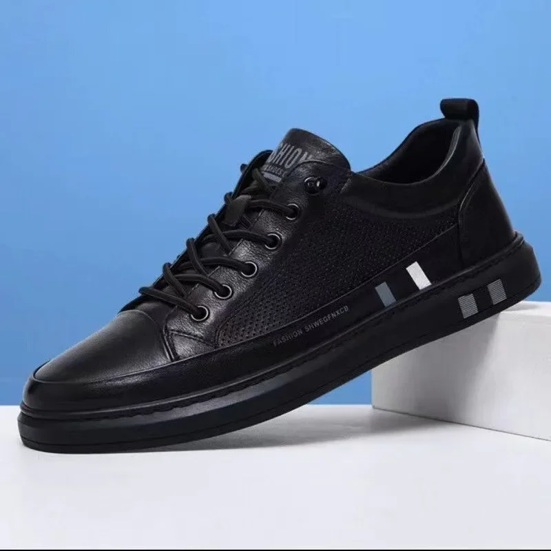 Men's shoes New style ice silk shoes Fashion breathable crocodile pattern small white casual shoes men shoes  sneakers 5