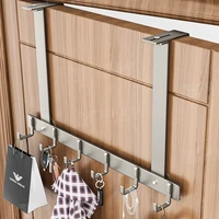 ตะขอแขวนเสื้อแบบไม่มีรูพรุนหรูหรา - ห้องน้ําสําหรับงานหนักและที่แขวนประตู, ไม่มีตะขอติดผนังเจาะสําหรับผ้าเช็ดตัว/เสื้อคลุม, การออกแบบประหยัดพื้นที่ 1