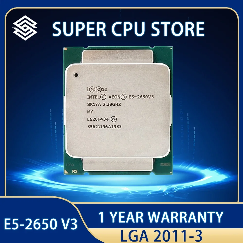 Processore Intel Xeon E5 2650 V3 Cpu Sr1Ya 2.3Ghz 10 Core 105W Socket Cpu E5 2650 V3 Lga 2011-3