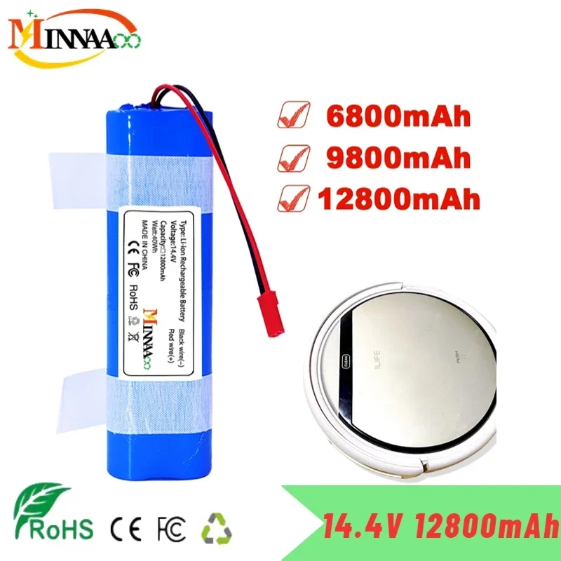 

Original Rechargeable Battery For Ilife Zaco V3s V5s V8s DF45 DF43 V3 X3 V50 V55 V5Lpro 14.4V 6800Mah Robotic Cleaner Parts