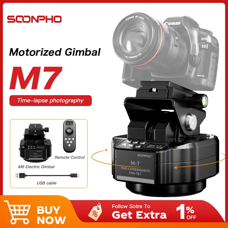 Camera Panoramic Head Camera Automatic Gimbal Tripod Head Wireless 360&deg; Rotation Motorized Panoramic Tripod For Time Lapse Photography