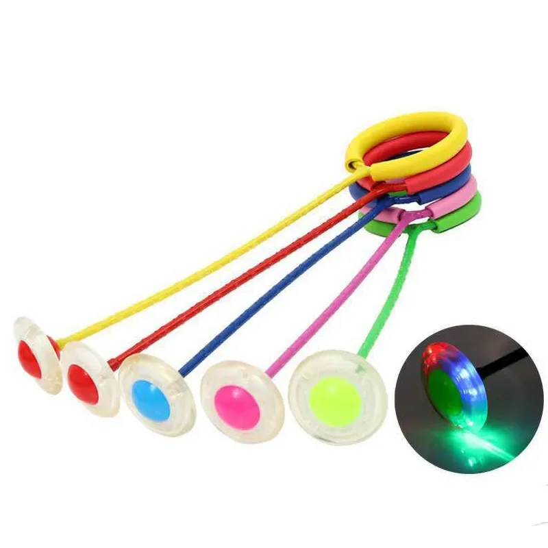 Flash Jumping Foot Force Ball Kids Outdoor Fun Sports Toy LED Children Jumping Force Reaction Training Ball Child-parent Games Bouncy Ball Toys Sport Balls Elastic Step Ball Toy Sensory Balls Juggling Balls Ocean Ball Toys Sensory Toys Flying Ball Toy