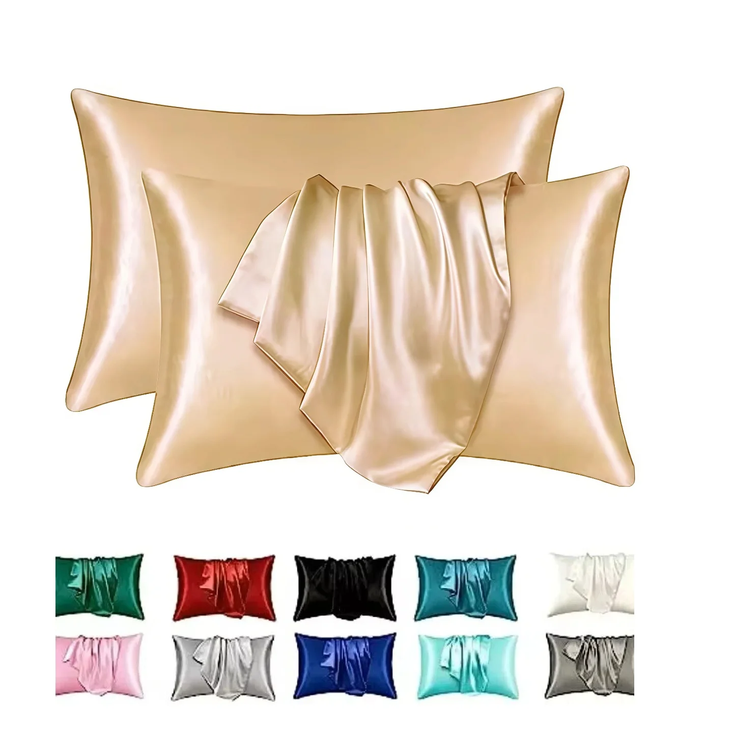 Luxurious Silky Satin Pillowcase for Hair and Beauty - Comfortable Home Decor Pillow Cover Wholesale