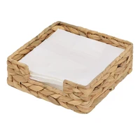 Water Hyacinth Napkin Holder 7" Woven Servilletero For Table Wicker Napkin Baskets For Cocktail Paper Napkins Napkin Tray holder 1