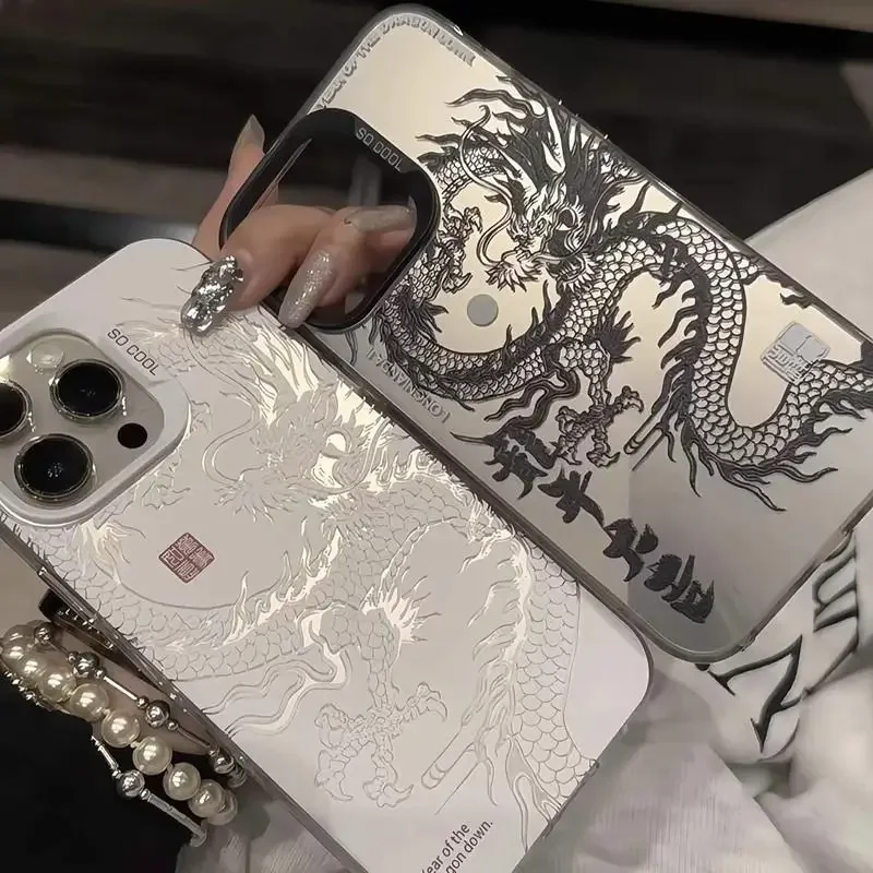 Chinese Dragon New Year Case for Samsung S23 S24 Ultra S22 Plus S20 FE Note 20 Ultra A55 A35 A54 A34 A24 A23 M23 Laser IMD Cover 5