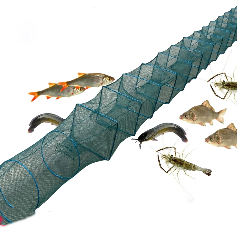 Foldable Eel Mesh Net Crab Crayfish Lobster Catcher Shrimp