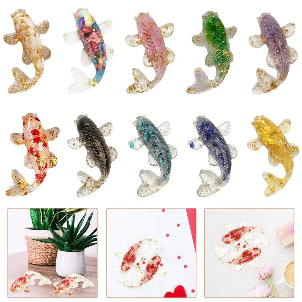 Description Picture 2 of item1Pcs Natural Crystal Crushed Stone Koi Fish Ornament Drip Gel Small Fish Ornaments Goldfish Gifts Desktop Jewelry