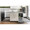 SIMPLI-MAGIC 60 Liter / 16 Gallon Rectangular Hands-Free Dual Compartment Recycling Kitchen Step Trash Can with Soft-Close Lid 5