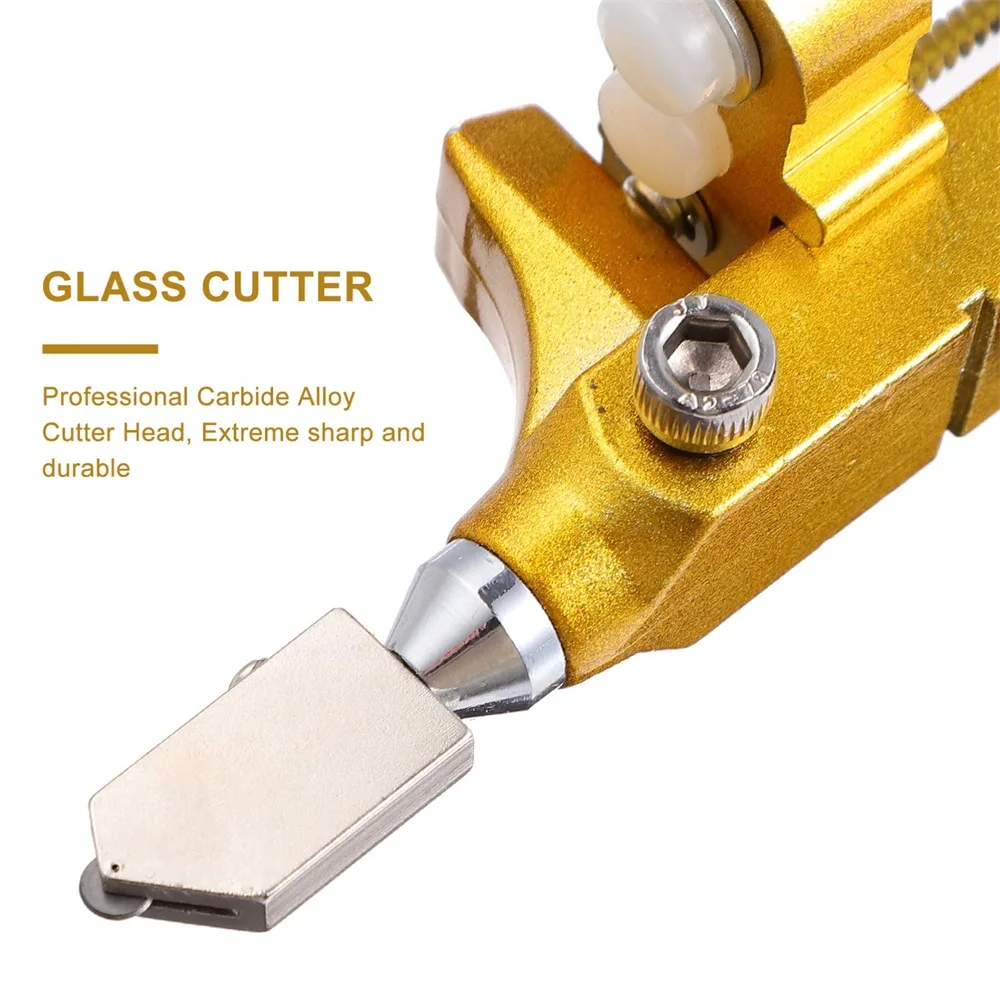 Ceramic Tile Cutting Glass Cutter Set Knife Wheel Diamond Roller Cut Machine Tile Opening Manual Construction Tools 2 In 1