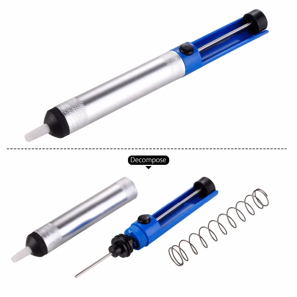 Desoldering Suction Pump Aluminium Desoldering Suction Pump Solder Suction wire Tin Pen Removal Device Vacuum Soldering Iron Desolder
