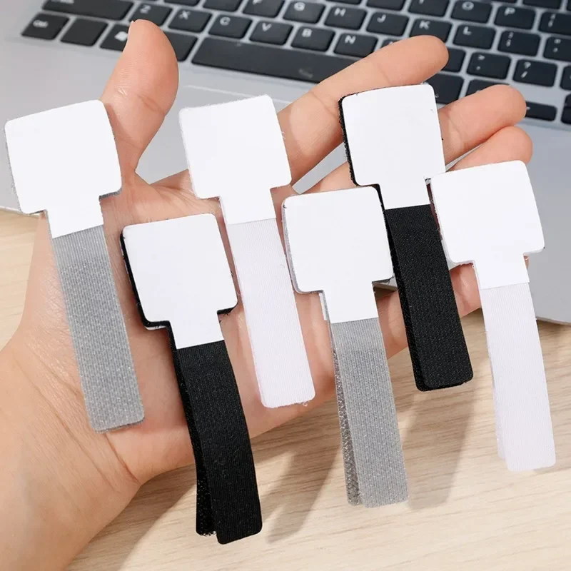 Reusable Cable Organizer Desk Wire Winder Cable Tie Organizer Self Adhesive Cord Rope Holders Cord Protection Straps 50/10Pcs