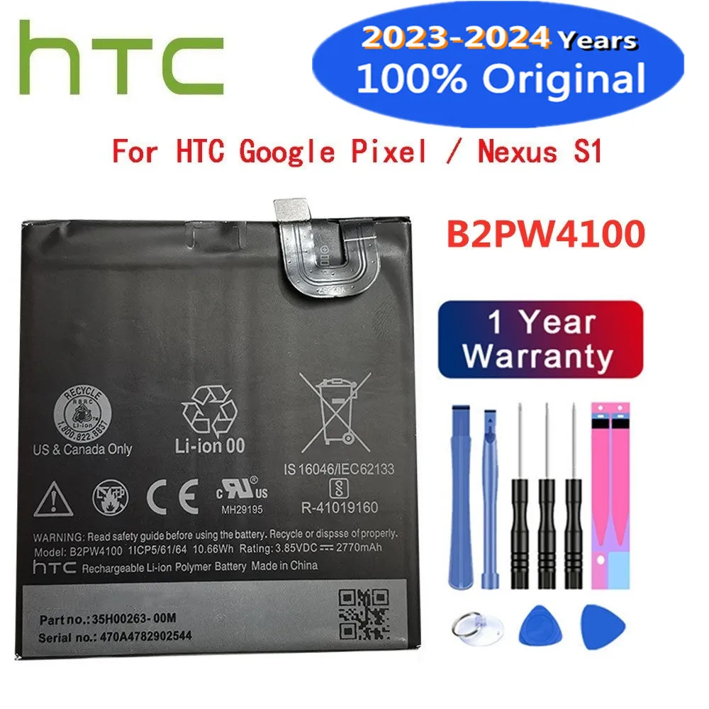 

2770mAh B2PW4100 100% Original Battery For HTC Google Pixel Nexus S1 Phone Battery Batteries Batteria + Tools Deliver Fast