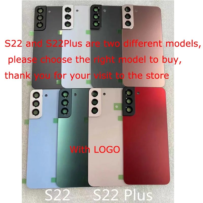 Back Battery Cover Rear Door Housing Case Replacement For Samsung S22 5G SM-S901B For Galaxy S22+ S22Plus SM-S906B & Camera Lens camera lens cover,phone back cover,glass phone back cover,phone camera lens,glass battery cover,samsung phone case