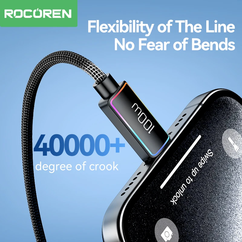 Rocoren 100W USB C to Type C Fast Charging Charger Cable 5A USB-C Cord PD 3.1 High Power Quick Charging For MacBook iPad iPhone Best Sellers In Phones Accessories Rocoren 100W USB C to Type C Fast Charging Charger Cable 5A USB-C Cord PD 3.1 High Power Quick Charging For MacBook iPad iPhone Best Sellers In Phones Accessories