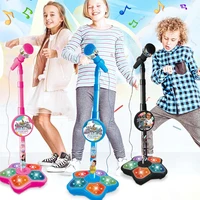 Kids Microphone with Stand Karaoke Song Music Instrument Toys Brain-Training Educational Toy Birthday Gift for Girl Boy 1