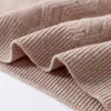 Autumn and winter new round neck thickened 100% sweater men's solid color wave loose pullover knitted bottoming shirt. 6