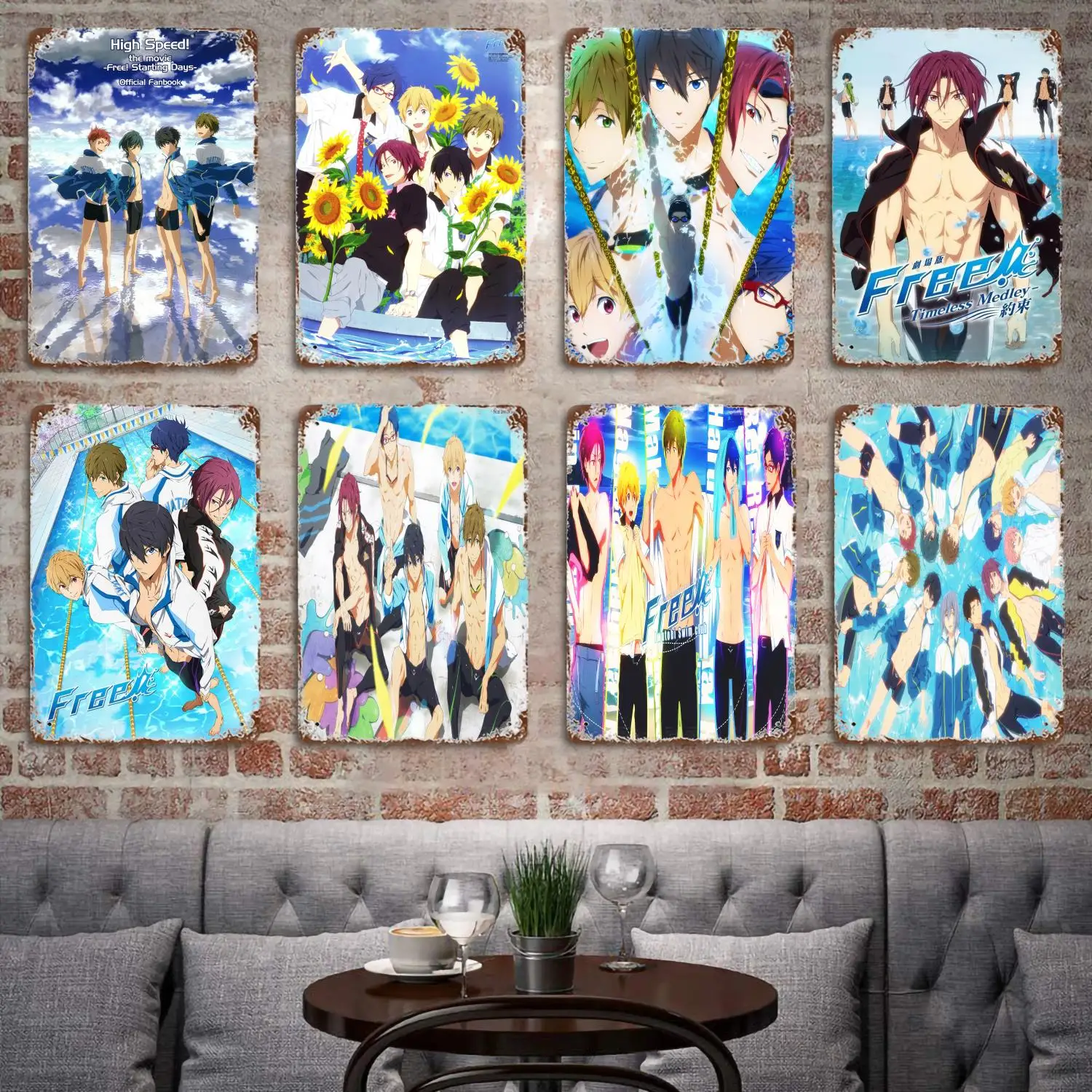 

Free! - Eternal Summer Iwatobi Swim Poster Vintage Tin Metal Sign Decorative Plaque for Pub Bar Man Cave Club Wall Decoration