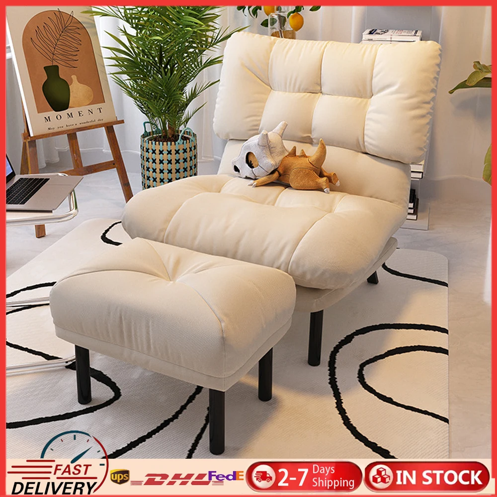 Lazy Sofa Single-Person Balcony Recliner Bedroom Folding Sofa Backrest Chair for Lying and Sleeping Single Chair