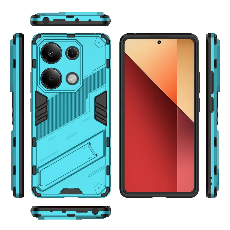 ل Redmi ملاحظة 13 برو 4G حافظة درع للصدمات جراب هاتف ل Xiaomi Redmi نوت 13 برو 13Pro 4G حامل مغناطيسي للسيارة الغطاء الخلفي