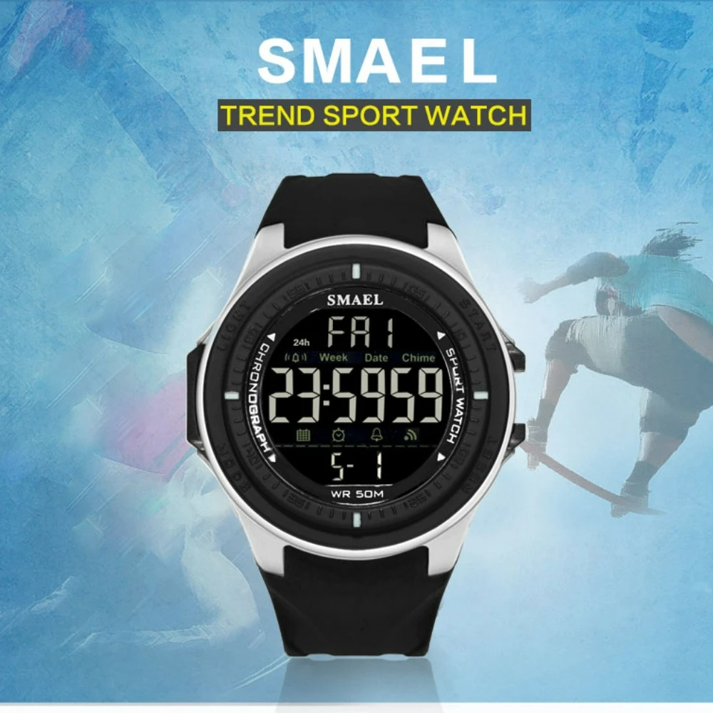 Trend Male and Female Students Digital Watch Multi-functional Men's Sport Waterproof Electronic Watch Relógio Digital Masculino