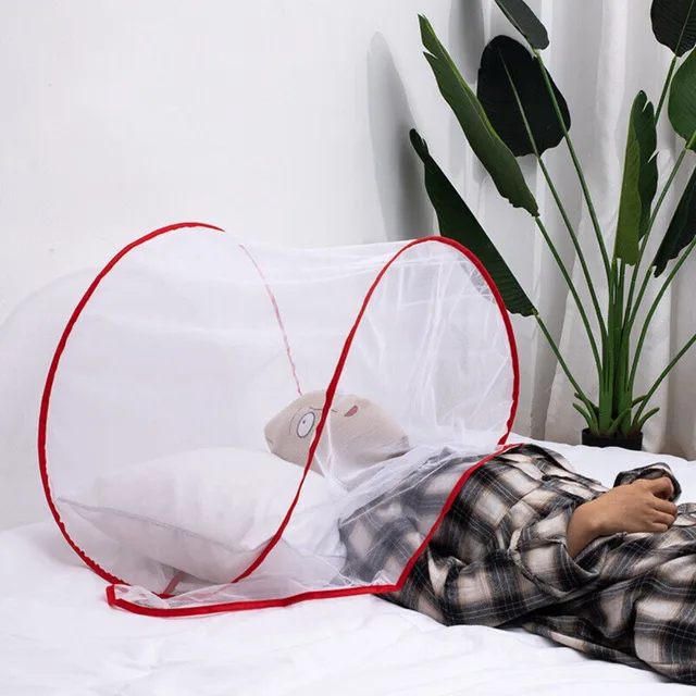 Mini moustiquaire pliante Pop-Up d'été, couverture Portable, cryptage, Anti-moustique, tête et visage, lutte antiparasitaire, Textile de maison, filets de lit 4