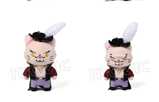 Japão anime versão genuína uma peça bonito blindfold gato dos desenhos  animados boneca de pelúcia orelhas de gato 14cm pingente cosplay presente  para crianças - AliExpress