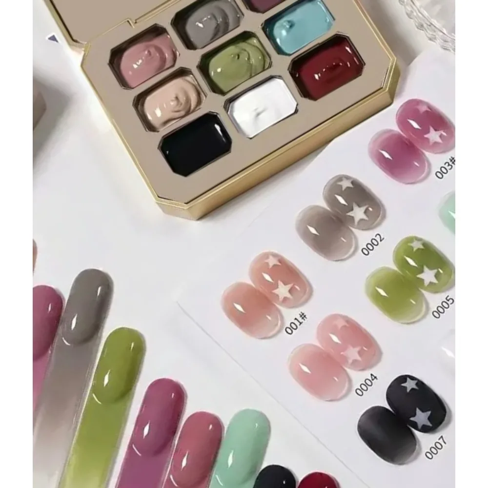 9-color solid gradient high-saturation blush nail polish, French manicure gel, suitable for nail technicians and beginners. - 4
