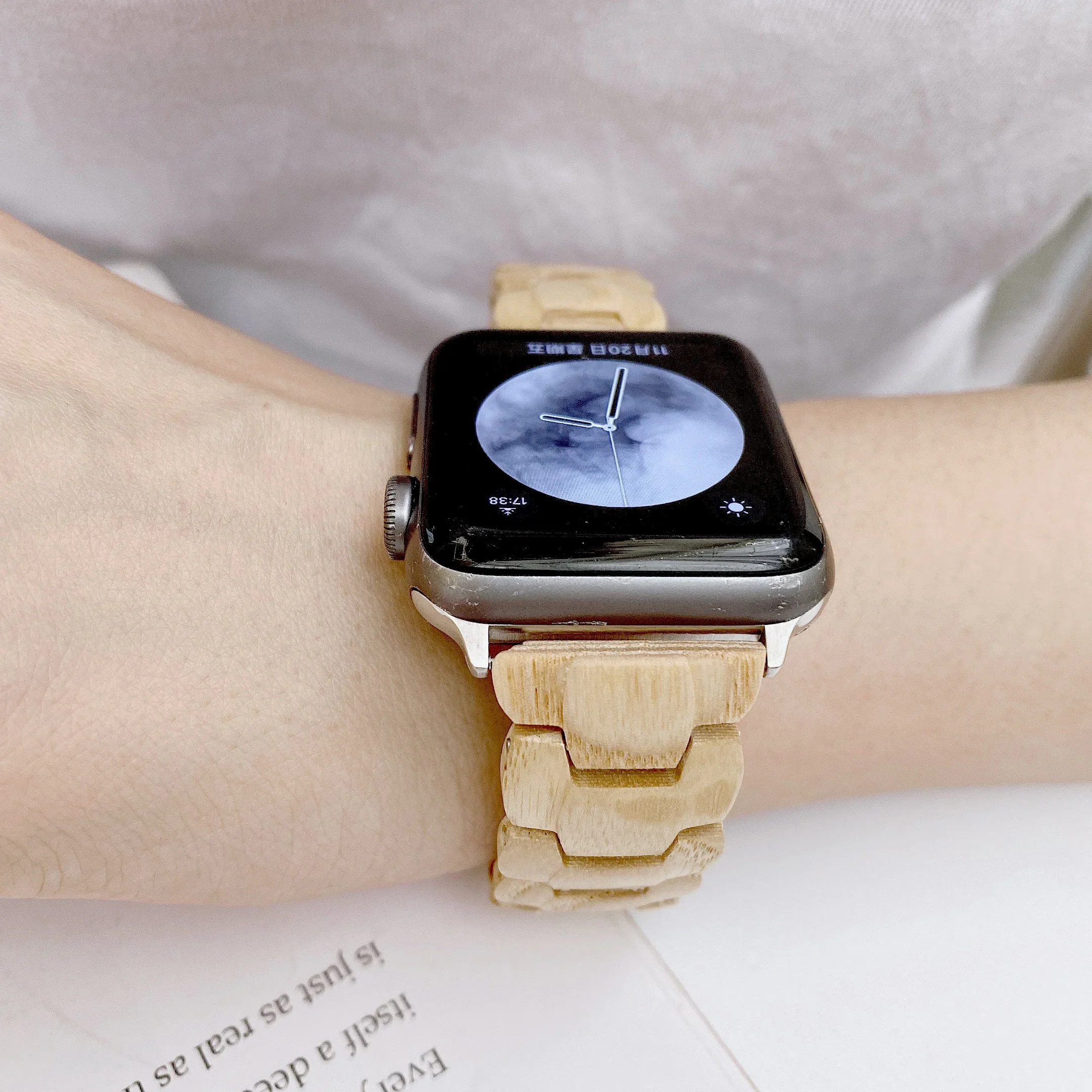 Log Strap for Apple Watch Ultra2 49mm 9 8 7 45mm 41mm Band Natural Log Stainless Steel for iWatch 6 5 4 SE 40mm 44mm 42mm Belt