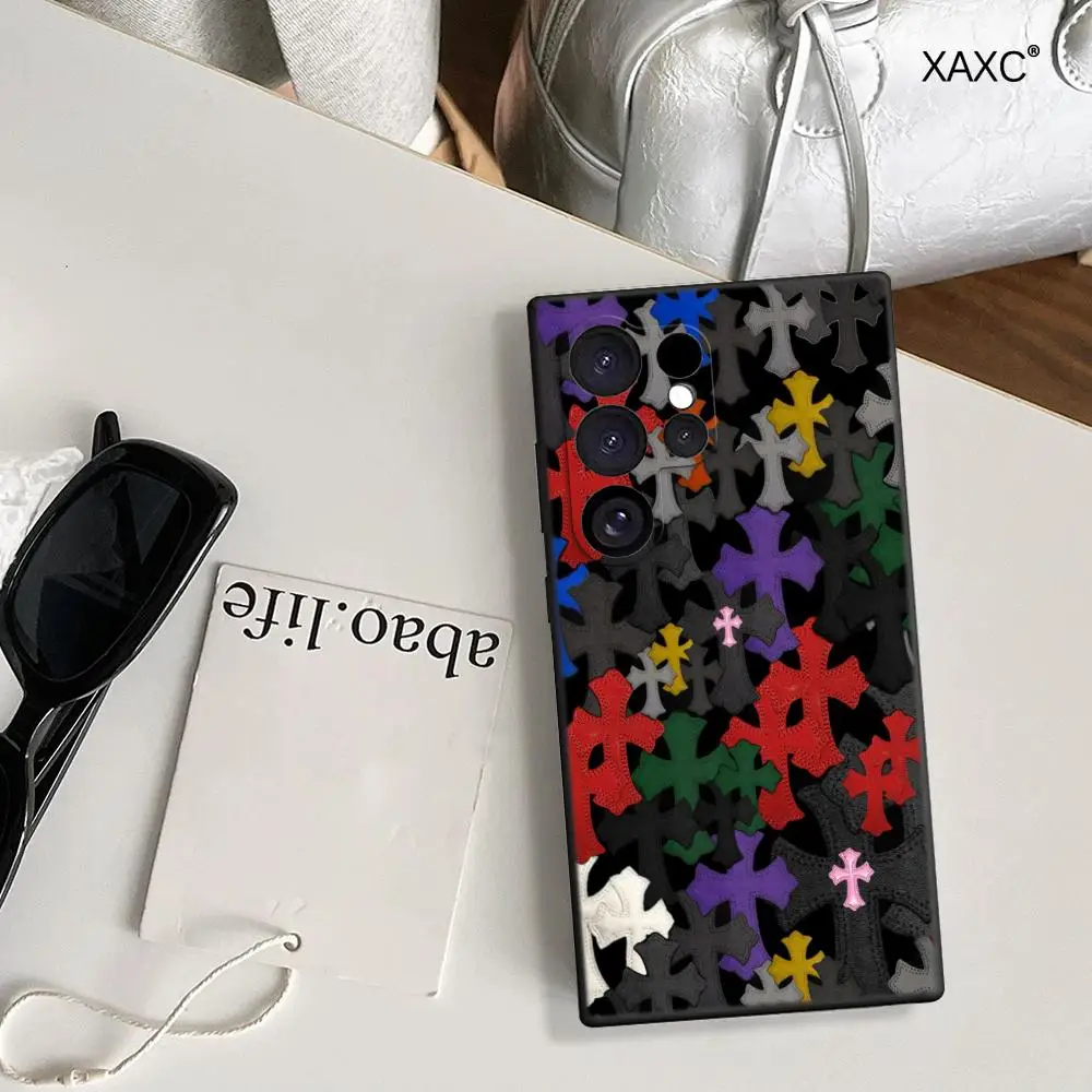 Luxury Cross Back Cover Phone Case - Premium TPU Soft Shell Design