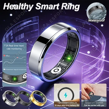 2026 New Smart Ring IP68&5ATM Waterproof Multiple Sports Modes Heart Rate Sleep Monitoring Smart Ring For Men Women Fashion Ring 1