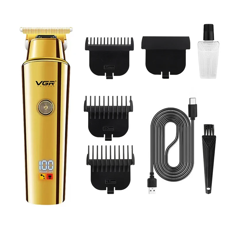 

Hair Cutting Machine Professional Hair Clipper Barber Cordless Electric Hair Trimmer Men LED Display Finishing Hair Cutte V-937