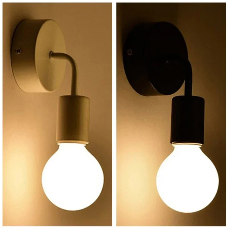 Simple Wall Lamp Iron E27 Indoor Decor Ceiling Lights Bedroom Bedside Entryway Hallway Aisle Stair Home LED Decoration Luminaire