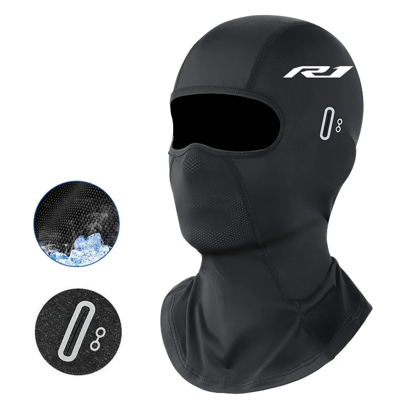 야마하 YZF R3/R25/R6/R1 2013-2019용 여름용 냉방 및 자외선 차단 발라클라바 ? 패스 마운틴 라이딩용 오토바이 모자