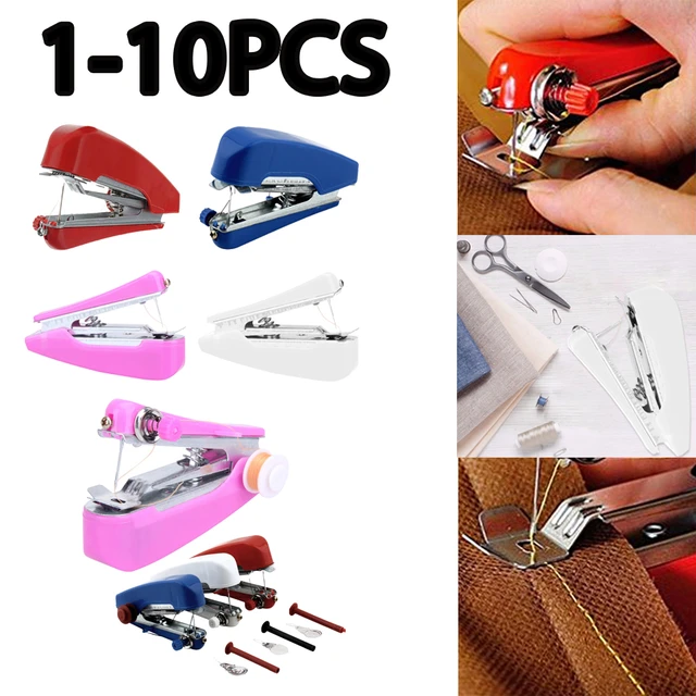 Portable Mini Manual Sewing Machine Quick Handy Stitch for Fabric Clothing  Handheld Cordless Stitching Machine DIY Sewing Tools - AliExpress