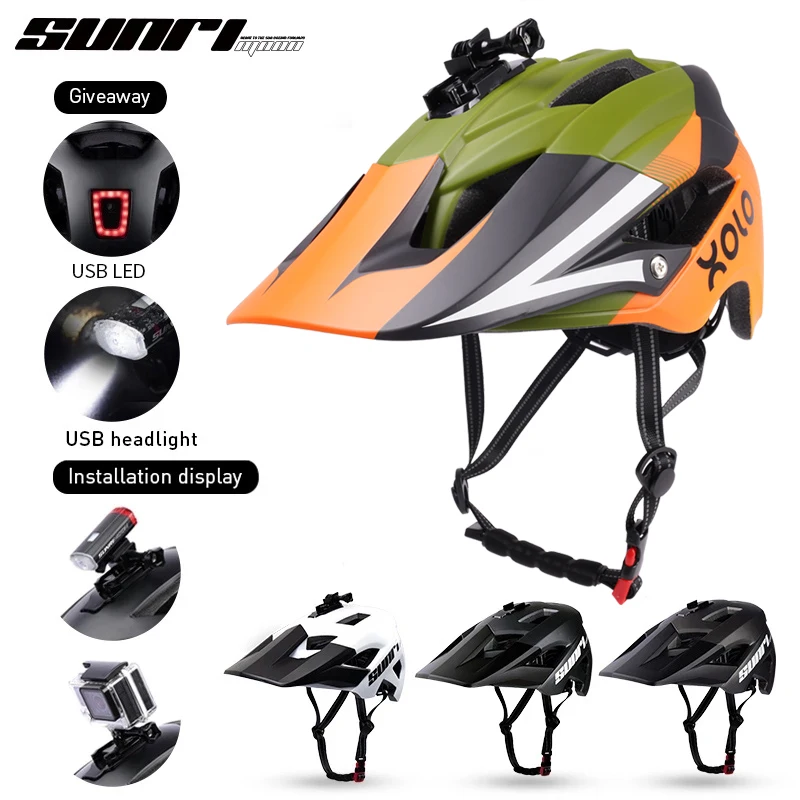 Ultralight Helmet Cycling Mtb With Detachable Sun Visor Casco Bicicleta