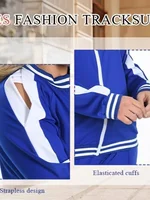 Wmstar femmes survêtement 2 pièces ensembles grande taille Jogging en gros à manches longues chemises pantalons décontracté sportif correspondant survêtement 6