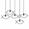 Creative American Country Retro Industrial Style Light  Nordic Iron Fish Chandelier Personalized Modern Simple Lighting Fixtures 5