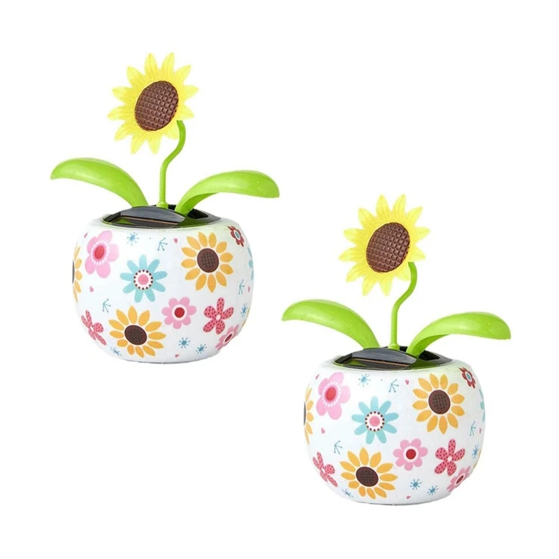 

Sunflower Solar Dancing Flower Solar Toys Solar Powered Swinging Animated Dancer Toy Office Desk Car Decoration For Car Durable