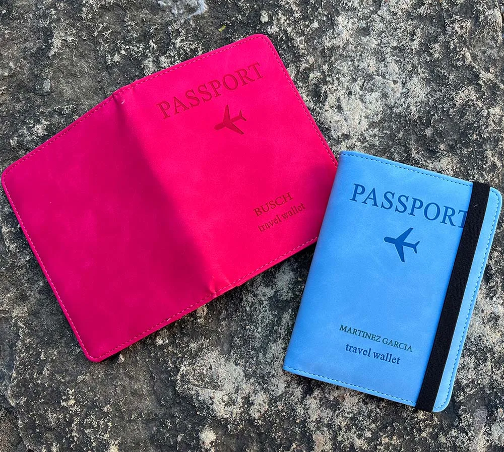 Personalised RFID passport holder for travel