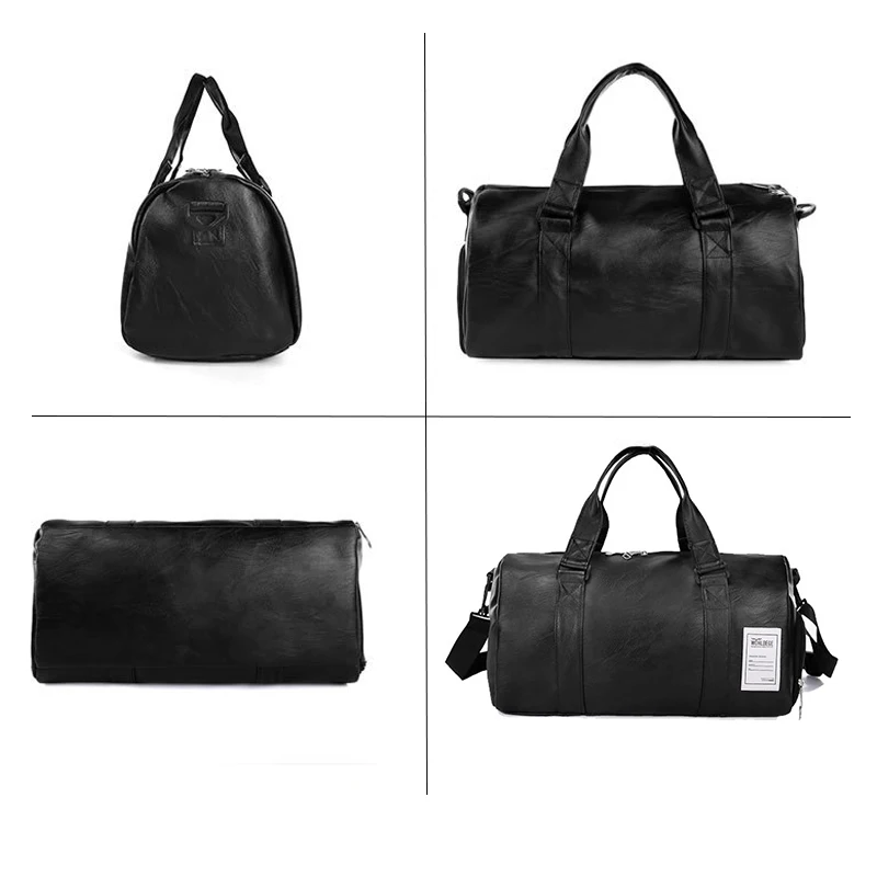Men Weekend Outdoor Travel Bag Leather Waterproof Women Duffel Bag Large Capacity Couple Models Fitness Handbag