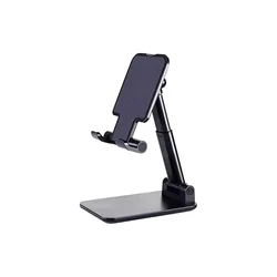 Adjustable Foldable Portable Desktop Stand with Angle and Height Customization (Black)