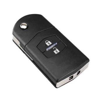 Chiave A Distanza 2 Tasto Lama Per Mazda 4 Chiave A Distanza 2 Tasto Lama Per Mazda - KEYYOU 2 Tasto Chiave A Distanza Fob Caso di Borsette Pieghevole di Vibrazione Con Uncut