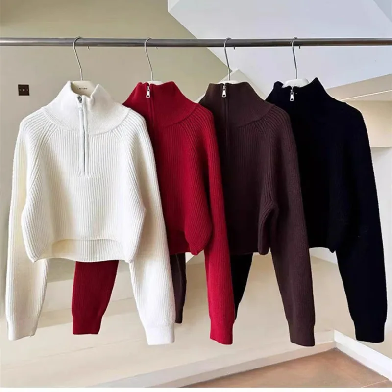 Women Long Sleeve Knitted Sweater Casual Top