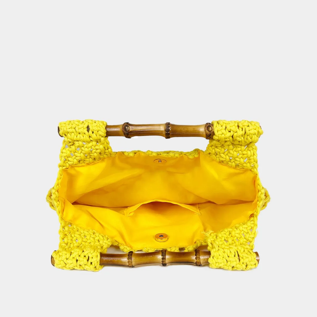 Simple Daily Cotton Thread Mesh Handbag Hollow Woven Ladies Single Shoulder Bag Neutral Minimalist Style round Shape Handbag