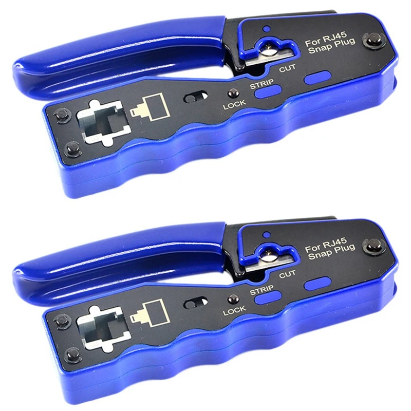 

2 шт., многофункциональные обжимные соединители для кабеля RJ45