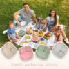 Food Grade Silicone Dining Plate Children 3-Grids Dishes Eating Training Tableware Feeding Tray With Sucker Anti-Drop Baby Stuff 5