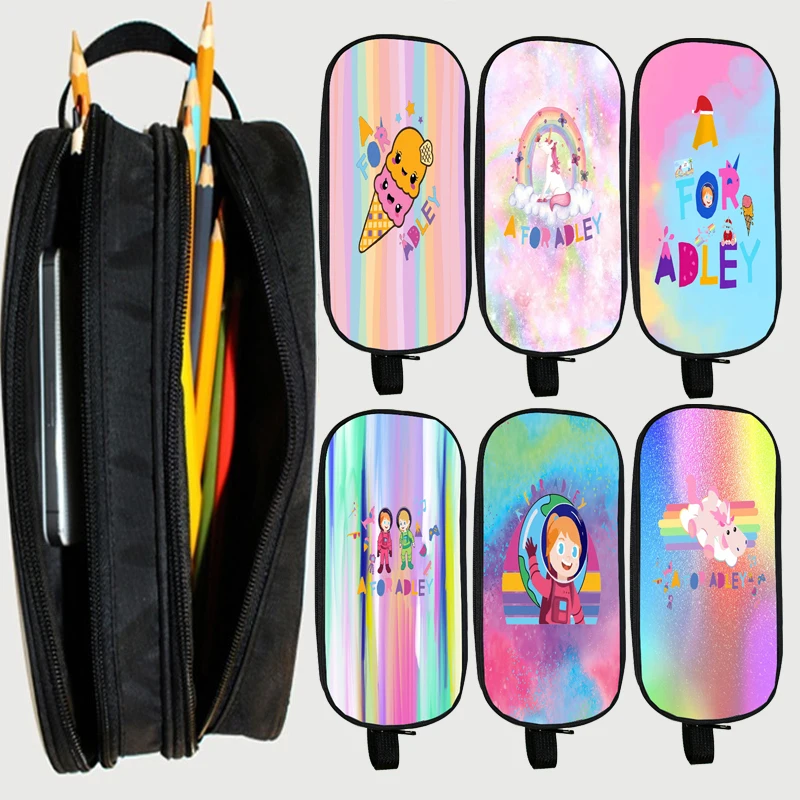 AforAdleyPencilCaseIceCreamUnicornRainbowKawaiiSchoolPencil