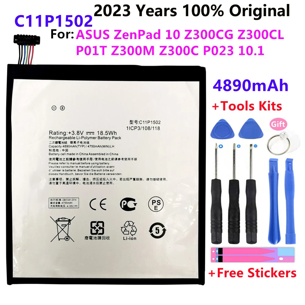 

100% Original Battery For ASUS ZenPad 10 Z300C Z300CL Z300CG Battery 4890mAh ZenPad10 High Capacity Batteries Bateria